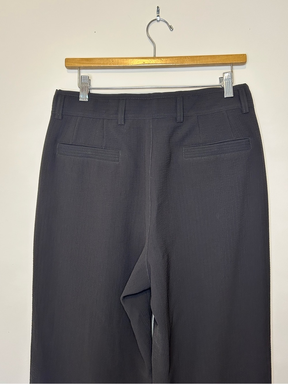 Giorgio Armani Tailored Textured Trousers Straight Leg Made in Italy Size IT 48 - Picture 7 of 8
